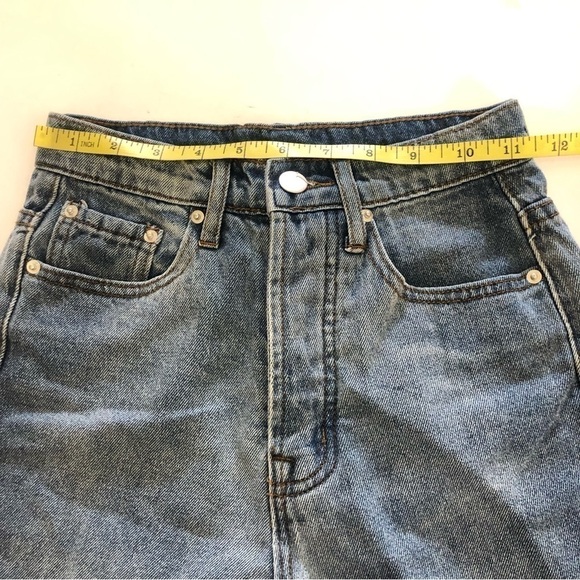 Princess Polly Button Fly Raw Hem High Waist Jeans Size 0/EU 32 - Picture 10 of 12